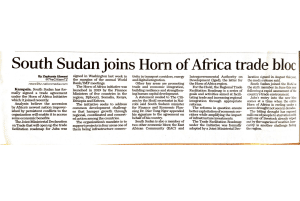 South Sudan joins Horn of Africa trade bloc